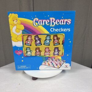 Vintage Care Bears Checkers Board Game Cardinal 2004  American Greetings *NEW*